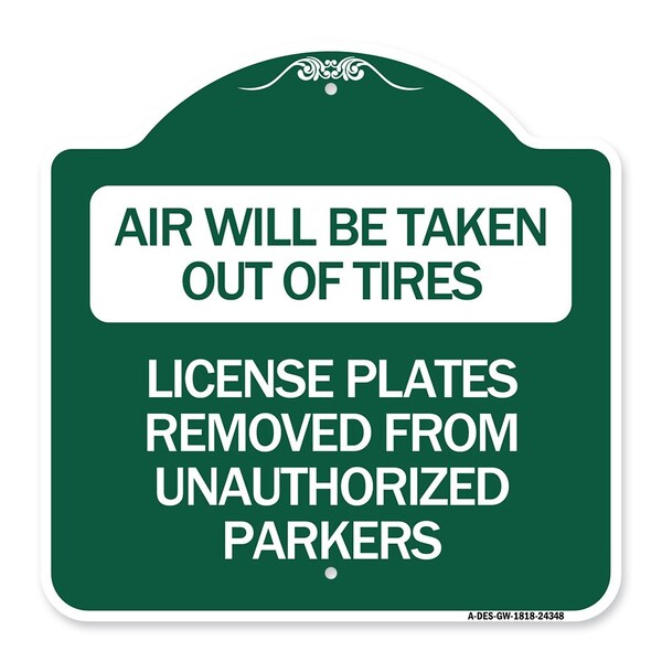 Air Will Be Taken Out of Tires License Plates Removed from Unauthorized Parkers, A-DES-GW-1818-24348